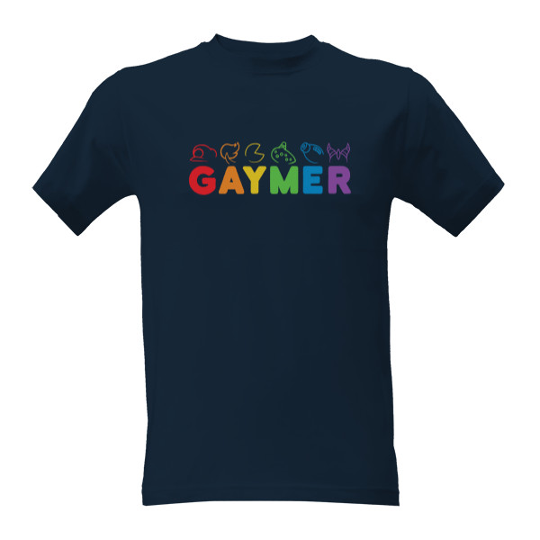 Tričko s potiskem Gamer rainbow