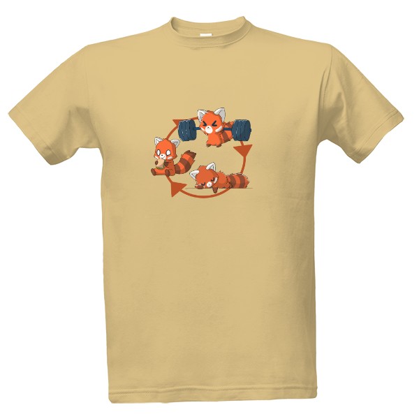 Tričko s potiskem Jídlo-Pohyb-Spánek