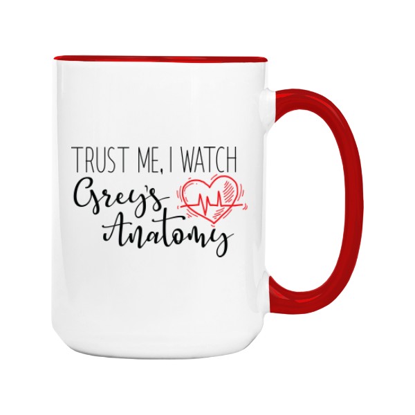 Mug big colourful Trust me, I'm watching Grey's Anatomy